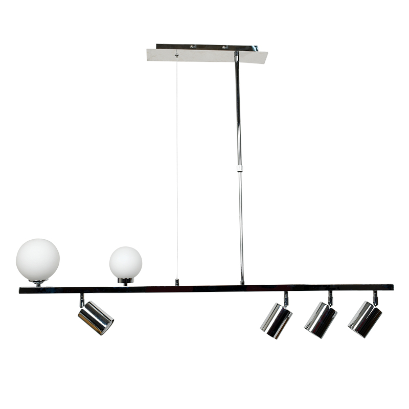 InLight Κρεμαστό φωτιστικό από χρώμιο μέταλλο και λευκή οπαλίνα 2XG9 και 4XGU10 D:110cm (6191-CH) InLight Κρεμαστό φωτιστικό από χρώμιο μέταλλο και λευκή οπαλίνα 2XG9 και 4XGU10 D:110cm (6191-CH)