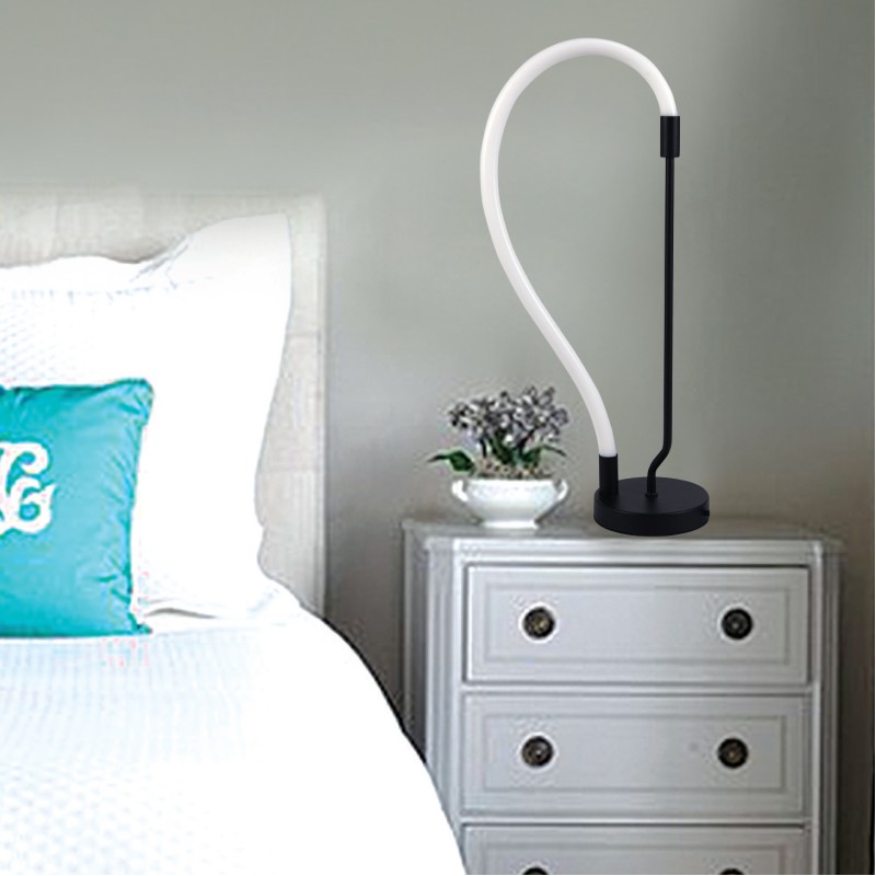 InLight Επιτραπέζιο φωτιστικό LED 18W 3000K από χρώμιο μέταλλο και σωλήνα σιλικόνης D:60cm (3011-CH) InLight Επιτραπέζιο φωτιστικό LED 18W 3000K από χρώμιο μέταλλο και σωλήνα σιλικόνης D:60cm (3011-CH)