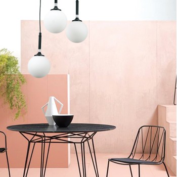 InLight Κρεμαστό φωτιστικό από χρυσαφί μέταλλο και λευκή οπαλίνα 3XG9 D:30cm (4016-3-ROSETTE) InLight Κρεμαστό φωτιστικό από χρυσαφί μέταλλο και λευκή οπαλίνα 3XG9 D:30cm (4016-3-ROSETTE)