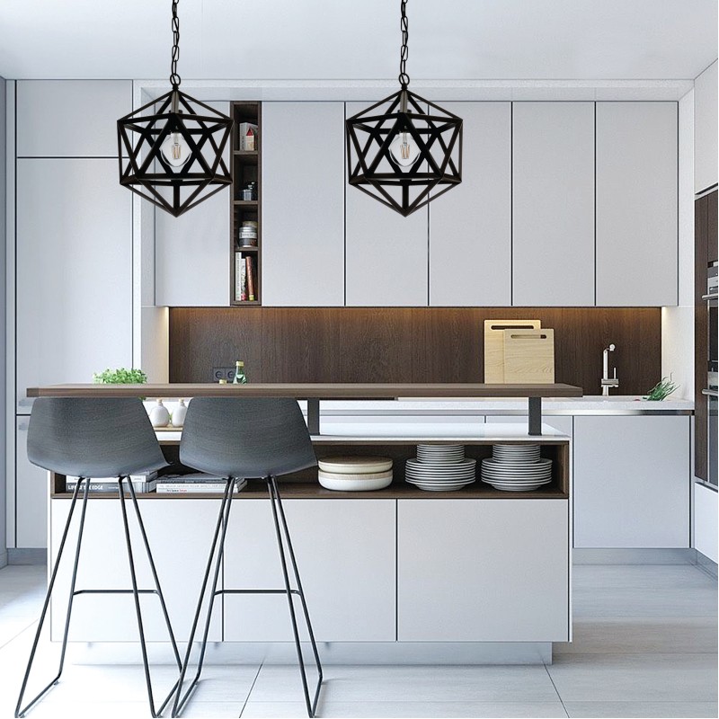 InLight Κρεμαστό φωτιστικό από μαύρο μέταλλο 1XE27 D:30cm (4418-BL) InLight Κρεμαστό φωτιστικό από μαύρο μέταλλο 1XE27 D:30cm (4418-BL)