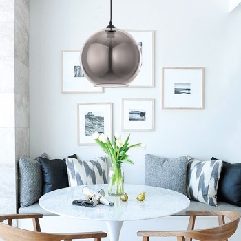 InLight Κρεμαστό φωτιστικό από φιμέ γυαλί 1XE27 D:25cm (4355-Β) InLight Κρεμαστό φωτιστικό από φιμέ γυαλί 1XE27 D:25cm (4355-Β)