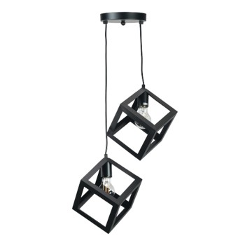 InLight Κρεμαστό φωτιστικό από μαύρο μέταλλο 2XE27 D:20cm (4400-2-BL-ΡΟΖΕΤΑ) InLight Κρεμαστό φωτιστικό από μαύρο μέταλλο 2XE27 D:20cm (4400-2-BL-ΡΟΖΕΤΑ)