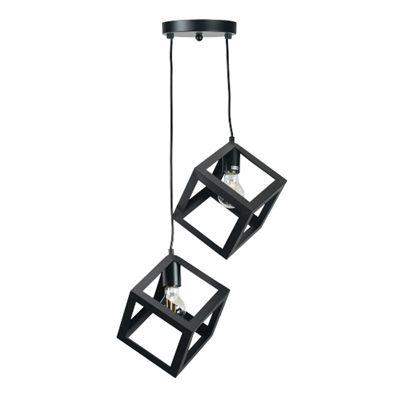 InLight Κρεμαστό φωτιστικό από μαύρο μέταλλο 2XE27 D:20cm (4400-2-BL-ΡΟΖΕΤΑ) InLight Κρεμαστό φωτιστικό από μαύρο μέταλλο 2XE27 D:20cm (4400-2-BL-ΡΟΖΕΤΑ)