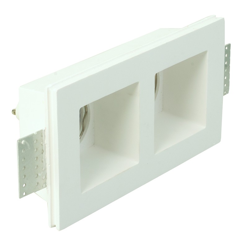InLight Χωνευτό σποτ λευκό από γύψο 2XGU10 IP44 D:21,5cm (Χ0007) InLight Χωνευτό σποτ λευκό από γύψο 2XGU10 IP44 D:21,5cm (Χ0007)