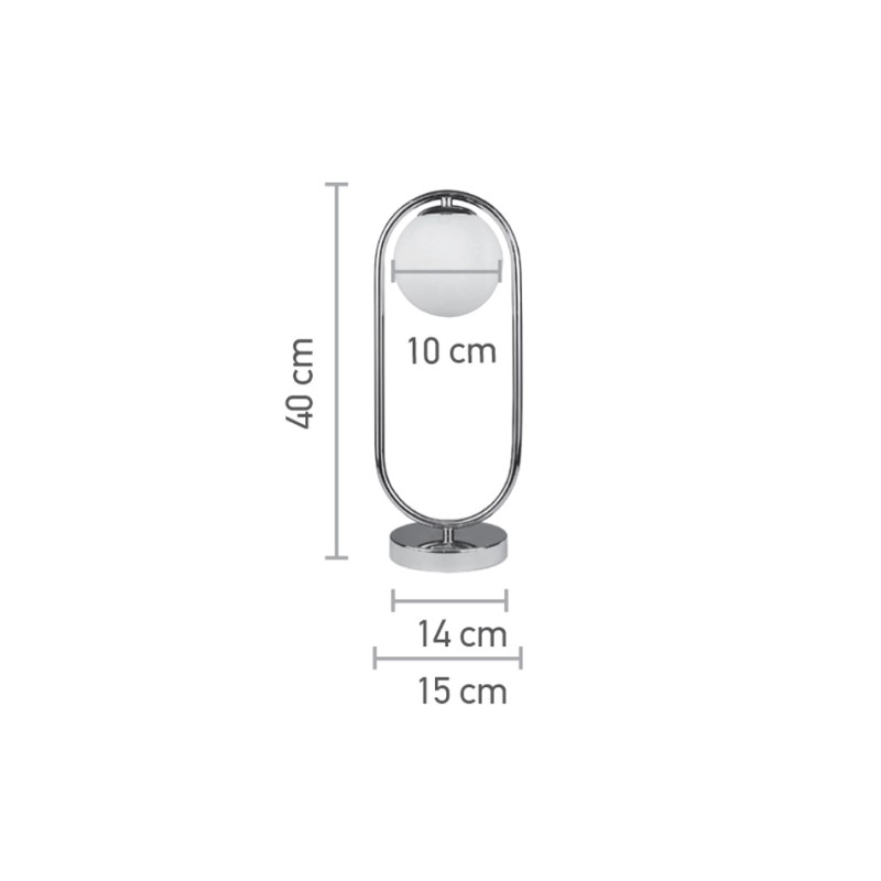 InLight Επιτραπέζιο φωτιστικό σε χρυσαφί χρώμα και λευκή οπαλίνα 1XG9 D:40cm (3017-GL) InLight Επιτραπέζιο φωτιστικό σε χρυσαφί χρώμα και λευκή οπαλίνα 1XG9 D:40cm (3017-GL)