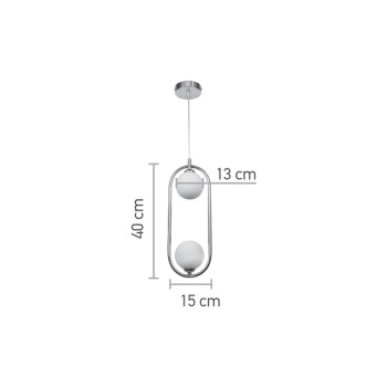 InLight Κρεμαστό φωτιστικό σε χρυσαφί χρώμα και λευκή οπαλίνα 2XG9 D:40cm (4023-GL) InLight Κρεμαστό φωτιστικό σε χρυσαφί χρώμα και λευκή οπαλίνα 2XG9 D:40cm (4023-GL)