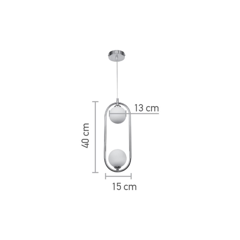 InLight Κρεμαστό φωτιστικό σε χρυσαφί χρώμα και λευκή οπαλίνα 2XG9 D:40cm (4023-GL) InLight Κρεμαστό φωτιστικό σε χρυσαφί χρώμα και λευκή οπαλίνα 2XG9 D:40cm (4023-GL)