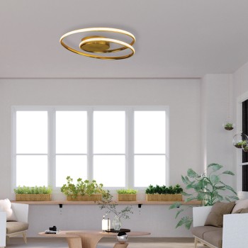 InLight Πλαφονιέρα οροφής LED 36W 3CCT από αλουμίνιο σε μαύρη απόχρωση D:55cm (42027-BL) InLight Πλαφονιέρα οροφής LED 36W 3CCT από αλουμίνιο σε μαύρη απόχρωση D:55cm (42027-BL)