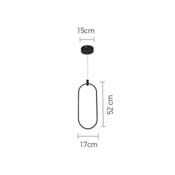 InLight Κρεμαστό φωτιστικό LED 14W 3000K σε μαύρη απόχρωση D:17cm (6058-BL) InLight Κρεμαστό φωτιστικό LED 14W 3000K σε μαύρη απόχρωση D:17cm (6058-BL)