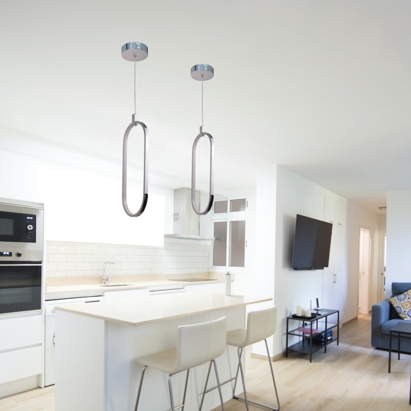 InLight Κρεμαστό φωτιστικό LED 14W 3000K σε χρώμιο απόχρωση D:17cm (6059-CH) InLight Κρεμαστό φωτιστικό LED 14W 3000K σε χρώμιο απόχρωση D:17cm (6059-CH)