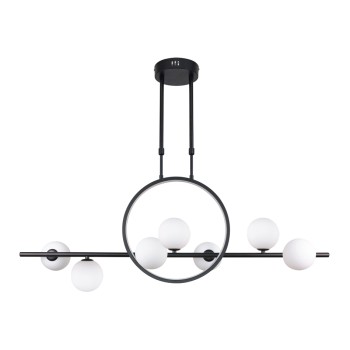 InLight Κρεμαστό φωτιστικό LED 14W 3000K και 7XG9 σε μαύρο χρώμα D:100cm (6062-BL) InLight Κρεμαστό φωτιστικό LED 14W 3000K και 7XG9 σε μαύρο χρώμα D:100cm (6062-BL)