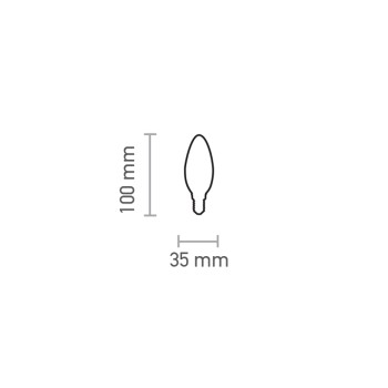 InLight Ε14 LED Filament C35 5watt με μελί κάλυμμα (7.14.05.40.1) InLight Ε14 LED Filament C35 5watt με μελί κάλυμμα (7.14.05.40.1)