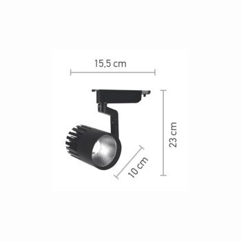 InLight Σποτ Ράγας Μαύρο LED 30W 3000K D:10cmX23cm (T00101-BL) InLight Σποτ Ράγας Μαύρο LED 30W 3000K D:10cmX23cm (T00101-BL)