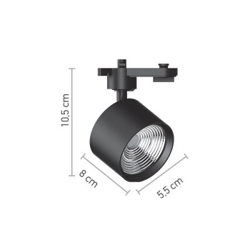 InLight Σποτ Ράγας Μαύρο LED 10W 4000K D:5,5cmX10,5cm (T00502-BL) InLight Σποτ Ράγας Μαύρο LED 10W 4000K D:5,5cmX10,5cm (T00502-BL)