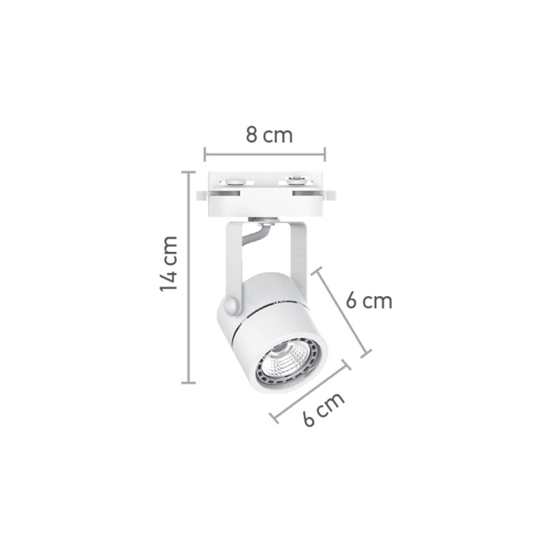 InLight Σποτ Ράγας Λευκό 1XGU10 D:8cmX14cm (T00600-WH) InLight Σποτ Ράγας Λευκό 1XGU10 D:8cmX14cm (T00600-WH)