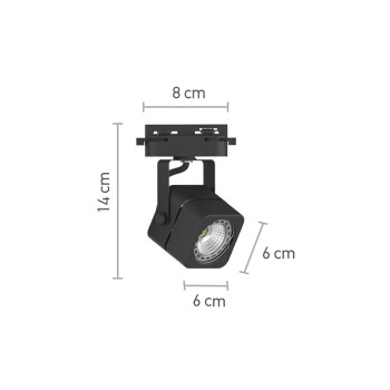InLight Σποτ Ράγας Μαύρο 1XGU10 D:8cmX14cm (T00700-BL) InLight Σποτ Ράγας Μαύρο 1XGU10 D:8cmX14cm (T00700-BL)