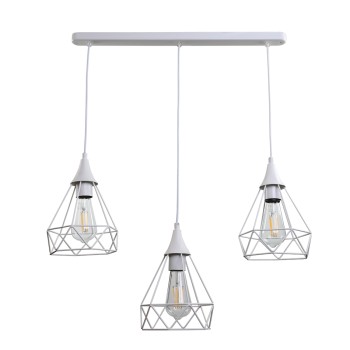 InLight Κρεμαστό φωτιστικό από λευκό μέταλλο 3XE27 D:60cm (4024-3-WH-RAIL) InLight Κρεμαστό φωτιστικό από λευκό μέταλλο 3XE27 D:60cm (4024-3-WH-RAIL)