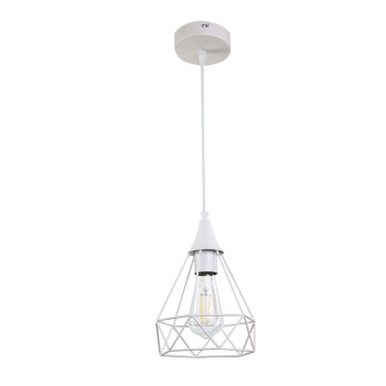 InLight Κρεμαστό φωτιστικό από λευκό μέταλλο 1XE27 D:16cm (4024-WH) InLight Κρεμαστό φωτιστικό από λευκό μέταλλο 1XE27 D:16cm (4024-WH)