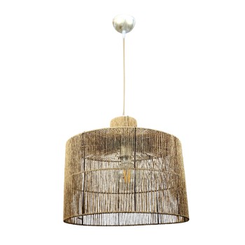 InLight Κρεμαστό φωτιστικό καφέ από σχοινί 1XE27 D:40cm (4030) InLight Κρεμαστό φωτιστικό καφέ από σχοινί 1XE27 D:40cm (4030)