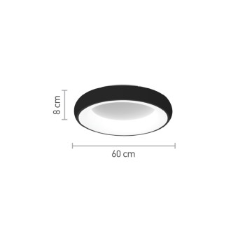 InLight Πλαφονιέρα οροφής LED 36W 3CCT (by tuya) από μαύρο και λευκό ακρυλικό D:60W (42020-A-Black) InLight Πλαφονιέρα οροφής LED 36W 3CCT (by tuya) από μαύρο και λευκό ακρυλικό D:60W (42020-A-Black)