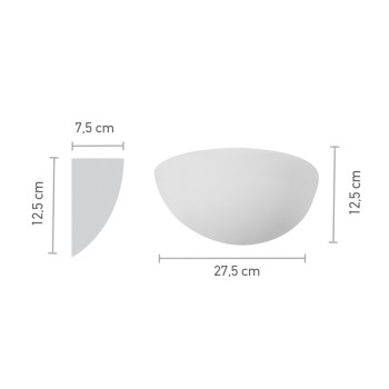 InLight Επιτοίχιο φωτιστικό λευκό από γύψο 1XE14 D:27,5cm (43032) InLight Επιτοίχιο φωτιστικό λευκό από γύψο 1XE14 D:27,5cm (43032)