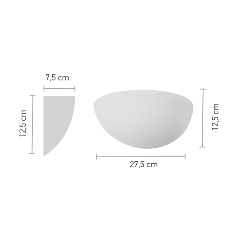 InLight Επιτοίχιο φωτιστικό λευκό από γύψο 1XE14 D:27,5cm (43032) InLight Επιτοίχιο φωτιστικό λευκό από γύψο 1XE14 D:27,5cm (43032)
