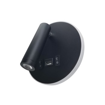 InLight Επιτοίχιο φωτιστικό LED 12W 3000K από μαύρο μέταλλο D:14cm (43418-BL) InLight Επιτοίχιο φωτιστικό LED 12W 3000K από μαύρο μέταλλο D:14cm (43418-BL)