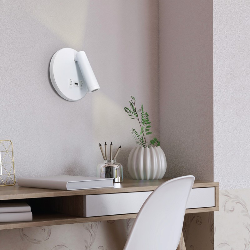 Inlight Επιτοίχιο φωτιστικό LED 12W 3000K από λευκό μέταλλο D:14cm (43418-WH) Inlight Επιτοίχιο φωτιστικό LED 12W 3000K από λευκό μέταλλο D:14cm (43418-WH)