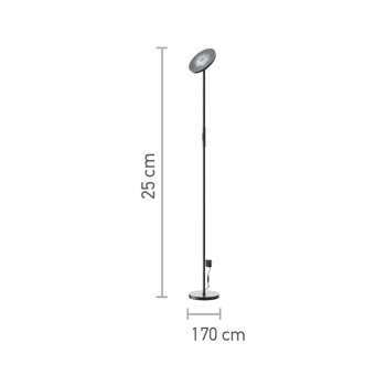 InLight Επιδαπέδιο φωτιστικό LED 24W RGB-CCT with controller από μαύρο μέταλλο και ακρυλικό D:170cm (45023) InLight Επιδαπέδιο φωτιστικό LED 24W RGB-CCT with controller από μαύρο μέταλλο και ακρυλικό D:170cm (45023)
