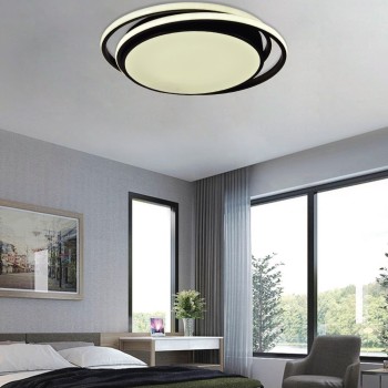 InLight Πλαφονιέρα οροφής LED 60W 3CCT από αλουμίνιο σε μαύρη απόχρωση D:43cm (42172-Μαύρο) InLight Πλαφονιέρα οροφής LED 60W 3CCT από αλουμίνιο σε μαύρη απόχρωση D:43cm (42172-Μαύρο)