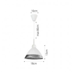 InLight Κρεμαστό φωτιστικό από ασημί γυαλί 1XE14 D:18cm (4409-Γ-Ασημί)