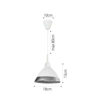 InLight Κρεμαστό φωτιστικό από λευκό γυαλί 1XE14 D:18cm (4409-Γ-Λευκό) InLight Κρεμαστό φωτιστικό από λευκό γυαλί 1XE14 D:18cm (4409-Γ-Λευκό)