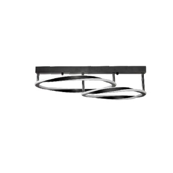 InLight Κρεμαστό φωτιστικό LED 90W 3CCT (by switch on base) σε μαύρο χρώμα D:70cm (6078-BL) InLight Κρεμαστό φωτιστικό LED 90W 3CCT (by switch on base) σε μαύρο χρώμα D:70cm (6078-BL)