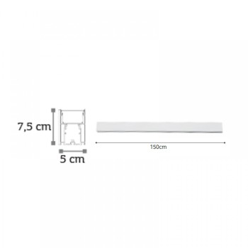 InLight Κρεμαστό φωτιστικό LED 50W 3CCT (By Switch) από αλουμίνιο σε λευκή απόχρωση D:150cm (6072-150-WH) InLight Κρεμαστό φωτιστικό LED 50W 3CCT (By Switch) από αλουμίνιο σε λευκή απόχρωση D:150cm (6072-150-WH)