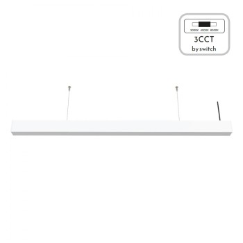InLight Κρεμαστό φωτιστικό LED 30W 3CCT (By Switch) από αλουμίνιο σε λευκή απόχρωση D:90cm (6072-90-WH) InLight Κρεμαστό φωτιστικό LED 30W 3CCT (By Switch) από αλουμίνιο σε λευκή απόχρωση D:90cm (6072-90-WH)