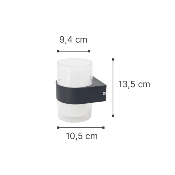 it-Lighting Athabasca LED 8W 3000K Outdoor Wall Lamp Anthracite D:10,5cmx13,5cm (80203241) it-Lighting Athabasca LED 8W 3000K Outdoor Wall Lamp Anthracite D:10,5cmx13,5cm (80203241)