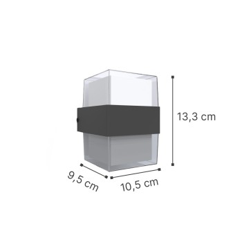 it-Lighting Louise LED 8W 3000K Outdoor Wall Lamp Anthracite D:10,5cmx13,3cm (80203341) it-Lighting Louise LED 8W 3000K Outdoor Wall Lamp Anthracite D:10,5cmx13,3cm (80203341)