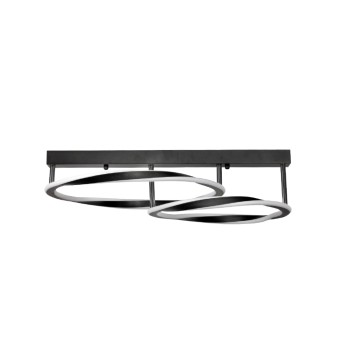 InLight Κρεμαστό φωτιστικό LED 90W 3CCT (by switch on base) σε μαύρο χρώμα D:70cm (6078-BL) InLight Κρεμαστό φωτιστικό LED 90W 3CCT (by switch on base) σε μαύρο χρώμα D:70cm (6078-BL)