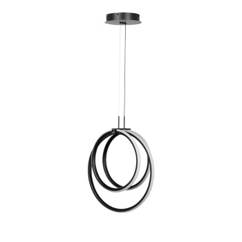 InLight Κρεμαστό φωτιστικό LED 40W 3CCT (by switch on base) σε μαύρο χρώμα D:38cm (6080-BL) InLight Κρεμαστό φωτιστικό LED 40W 3CCT (by switch on base) σε μαύρο χρώμα D:38cm (6080-BL)