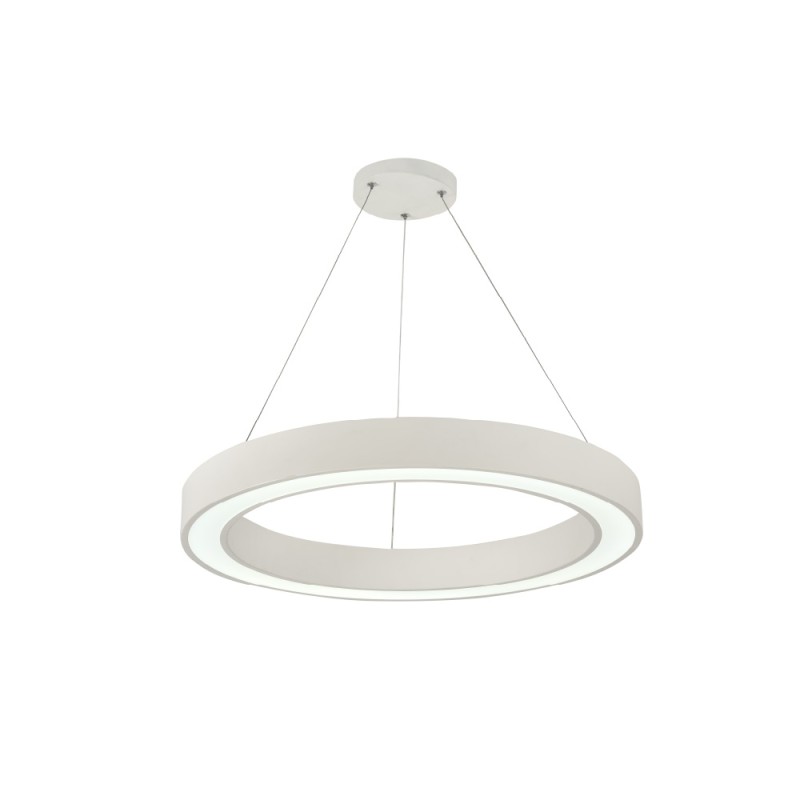 InLight Κρεμαστό φωτιστικό LED 68W 3CCT (by switch on base) σε λευκή απόχρωση D:60cm (6073-60-WH) InLight Κρεμαστό φωτιστικό LED 68W 3CCT (by switch on base) σε λευκή απόχρωση D:60cm (6073-60-WH)