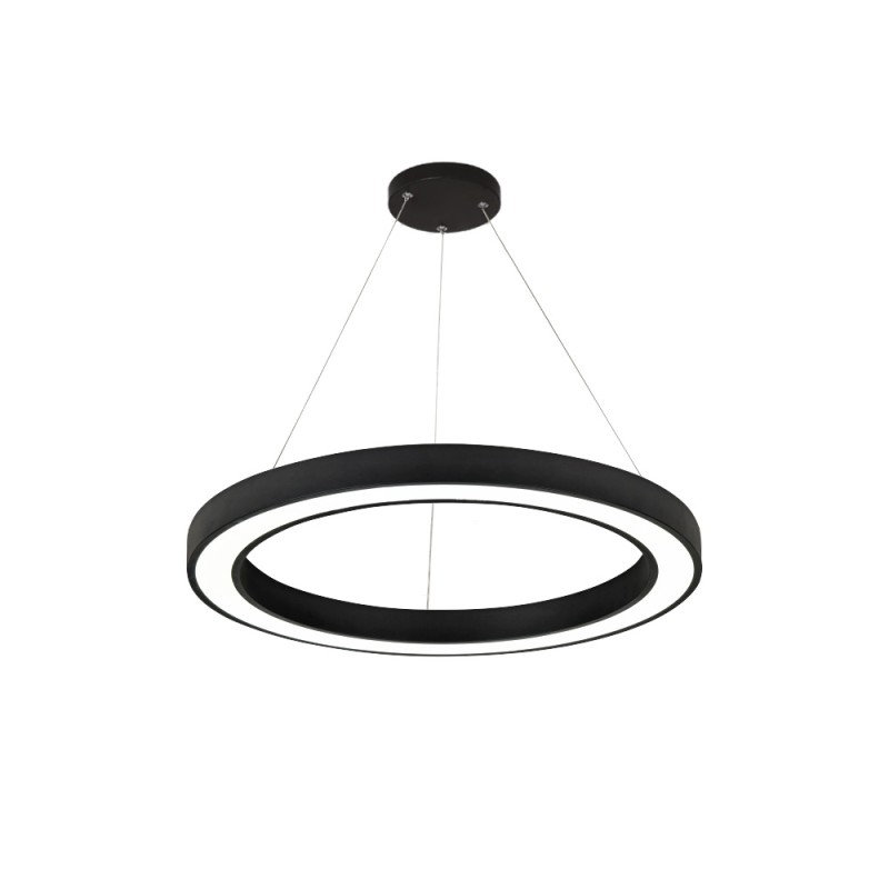 InLight Κρεμαστό φωτιστικό LED 88W 3CCT (by switch on base) σε μαύρη απόχρωση D:80cm (6073-80-BL) InLight Κρεμαστό φωτιστικό LED 88W 3CCT (by switch on base) σε μαύρη απόχρωση D:80cm (6073-80-BL)