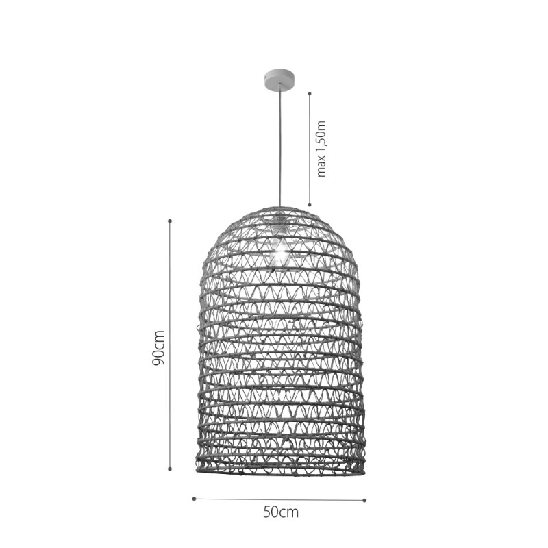 InLight Κρεμαστό Φωτιστικό από σχοινί 1xE27 D:50cm (4048-A) InLight Κρεμαστό Φωτιστικό από σχοινί 1xE27 D:50cm (4048-A)