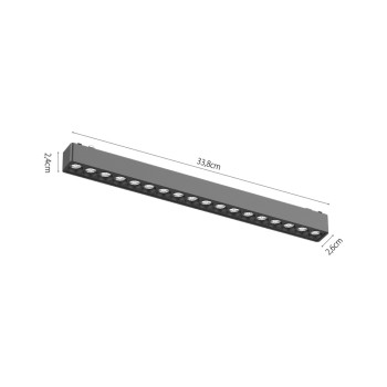 InLight Φωτιστικό LED 18W 3000K για Ultra-Thin μαγνητική ράγα σε λευκή απόχρωση D:33,8cmX2,4cm (T02901-WH) InLight Φωτιστικό LED 18W 3000K για Ultra-Thin μαγνητική ράγα σε λευκή απόχρωση D:33,8cmX2,4cm (T02901-WH)