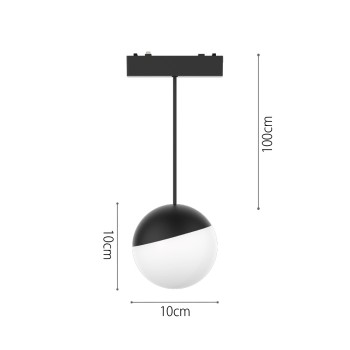 InLight Φωτιστικό LED 6W 3000K για Ultra-Thin μαγνητική ράγα σε μαύρη απόχρωση D:10cm (T04301-BL) InLight Φωτιστικό LED 6W 3000K για Ultra-Thin μαγνητική ράγα σε μαύρη απόχρωση D:10cm (T04301-BL)