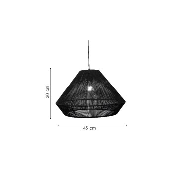 Inlight Κρεμαστό φωτιστικό με καπέλο απο ίνα 1xE27 D:45cm (4057-B) Inlight Κρεμαστό φωτιστικό με καπέλο απο ίνα 1xE27 D:45cm (4057-B)