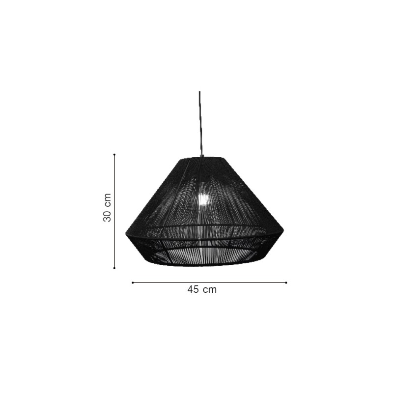Inlight Κρεμαστό φωτιστικό με καπέλο απο ίνα 1xE27 D:45cm (4057-B) Inlight Κρεμαστό φωτιστικό με καπέλο απο ίνα 1xE27 D:45cm (4057-B)