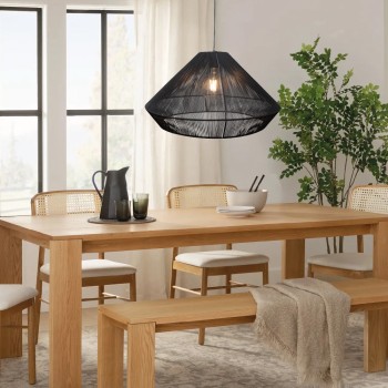 Inlight Κρεμαστό φωτιστικό με καπέλο απο ίνα 1xE27 D:60cm (4057-A) Inlight Κρεμαστό φωτιστικό με καπέλο απο ίνα 1xE27 D:60cm (4057-A)
