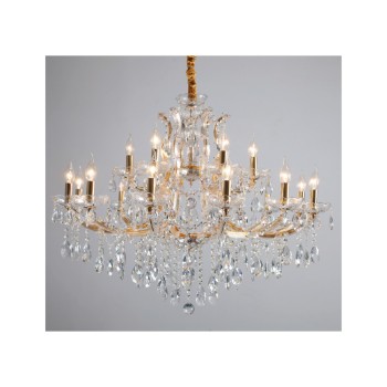 Inlight Κρεμαστό φωτιστικό από χρυσό μέταλλο γυαλί και κρύσταλλα 18XE14 D:95cm (5244-12+6-Χρυσό) Inlight Κρεμαστό φωτιστικό από χρυσό μέταλλο γυαλί και κρύσταλλα 18XE14 D:95cm (5244-12+6-Χρυσό)