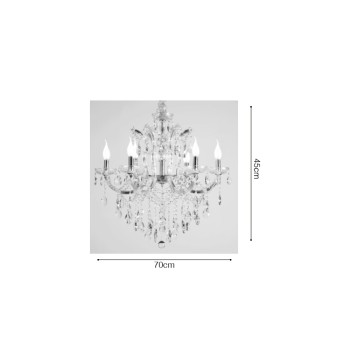 Inlight Κρεμαστό φωτιστικό από οξυντέ μέταλλο γυαλί και κρύσταλλα 6XE14 D:70cm (5244-6-Οξυντέ) Inlight Κρεμαστό φωτιστικό από οξυντέ μέταλλο γυαλί και κρύσταλλα 6XE14 D:70cm (5244-6-Οξυντέ)