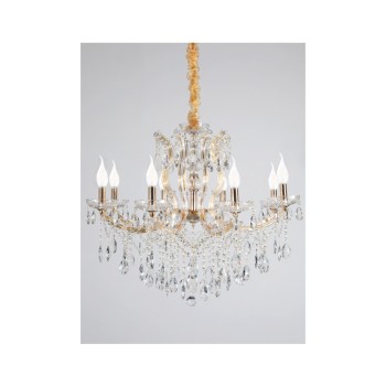 Inlight Κρεμαστό φωτιστικό από χρυσό μέταλλο γυαλί και κρύσταλλα 8XE14 D:80cm (5244-8-Χρυσό) Inlight Κρεμαστό φωτιστικό από χρυσό μέταλλο γυαλί και κρύσταλλα 8XE14 D:80cm (5244-8-Χρυσό)